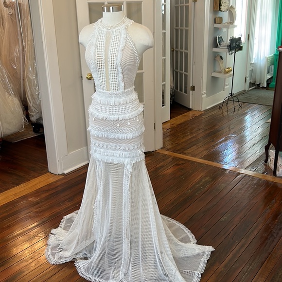 Chic Nostalgia bridal gown, NWT boho style car wash skirt sz 2 - Picture 10 of 15